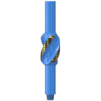 Integral spiral blade stabilizer